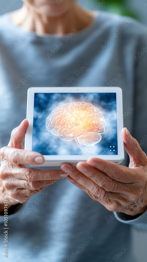 Aufkleber exploring the intersection of technology and neuroscience a visual representation of the human brain