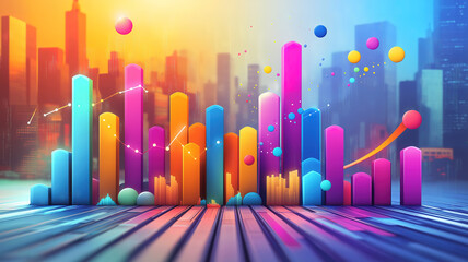 Demonstrating financial success through a detailed business chart of stock market performance