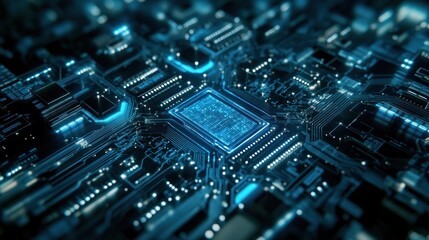 Modern storage technology innovation concept background with abstract cloud technology Circuit Board