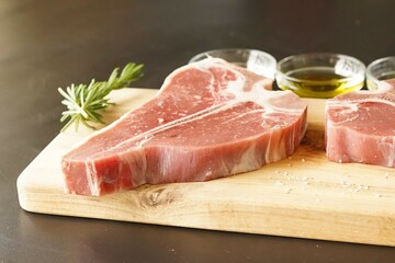 Tボーンステーキ　厚切り牛肉