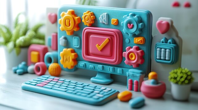 vector icon shows the concept of web development with website coding elements.stock photo