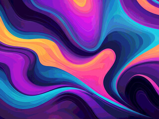 abstract Fluid bright colors mixing glowing neon wave holographic texture illustration background