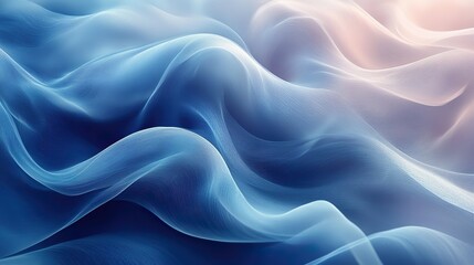 Fototapeta premium blue and white abstract background with copy space, featuring light gradient and curved lines for modern stock photo