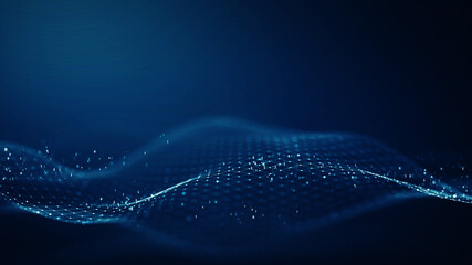 Big data technology and data flow concept.