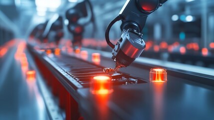 Automated assembly line with real-time quality checks, sensor-based QC, high-speed assurance.