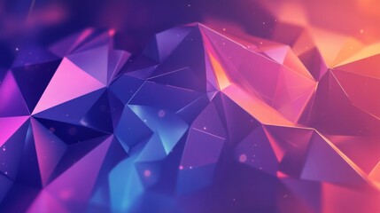 Obraz premium Abstract Geometric Pattern in Vibrant Purple, Pink, and Orange Hues