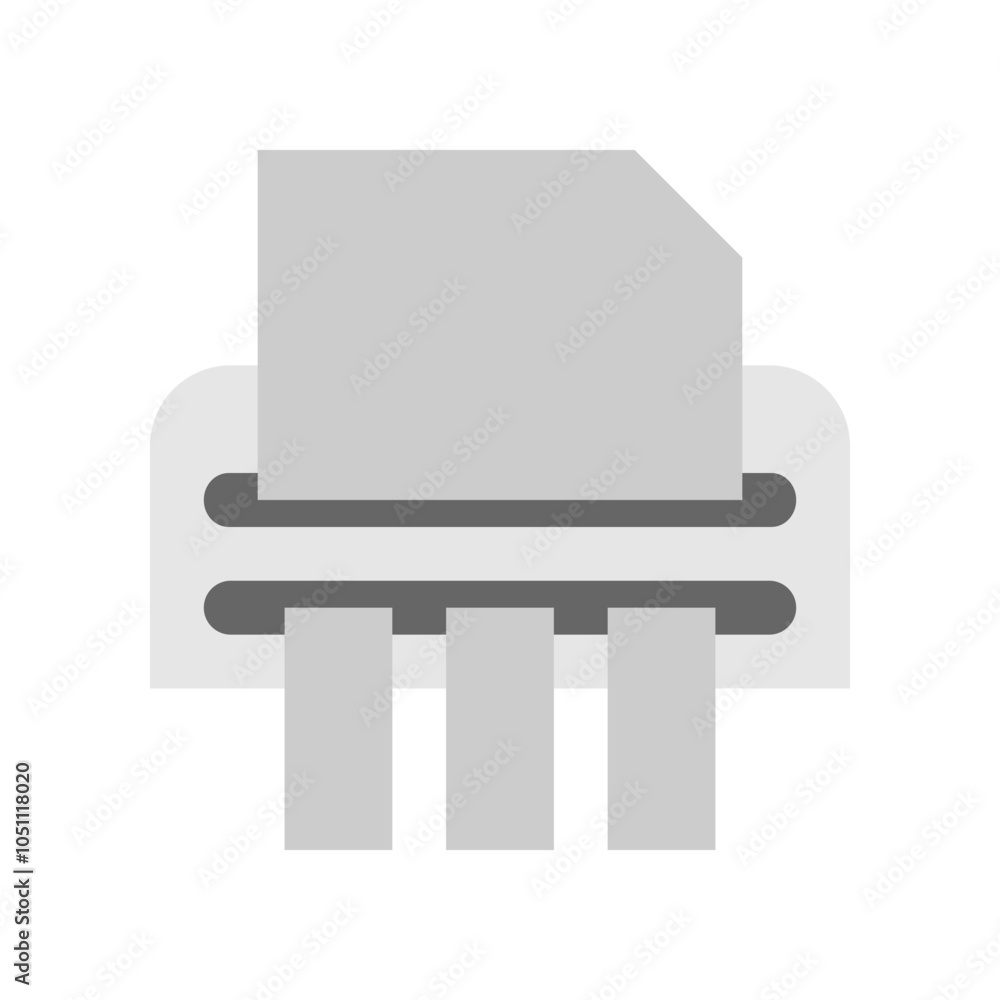 Poster paper shredder flat icons. office symbols for use in application interfaces.