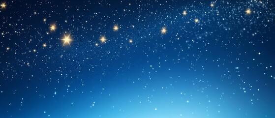Naklejka premium Night Sky with Bright Stars and a Gradient Background