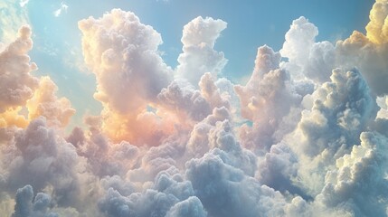 Collage of different cloud formations. generative ai