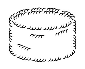 Cossack Hat. Head Fashion accessory cap clothing technical illustration. Vector headgear for Men, women, unisex style, flat template CAD mockup sketch outline isolated