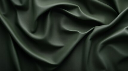 Fototapeta premium Luxurious deep green silk fabric, smooth texture and vibrant color for exquisite designs