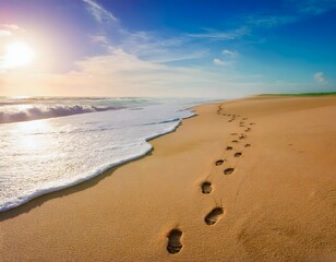 footsteps on the beach