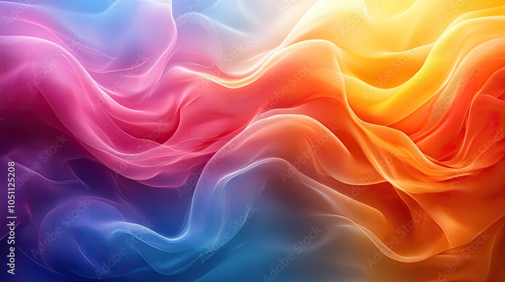 Aufkleber colorful abstract background with flowing curved lines, evoking creativity and movement.image