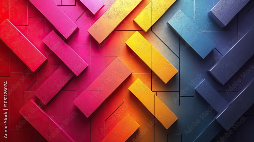 Aufkleber colorful background with arrows pointing in various directions, representing diversity and change in