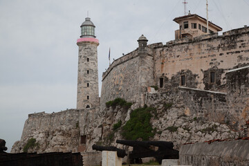Castillo del Morro fortress, the lighthouse and cannons, La Habana (Havana), Cuba