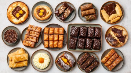 Exquisite Desserts on Vintage Plates from Different Cultures
