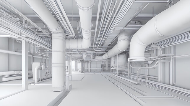 blueprint of an architectural ventilation system design 