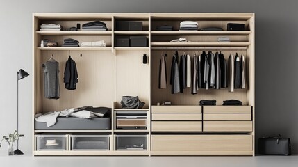 Modern Minimalist Wardrobe Design for Home Storage