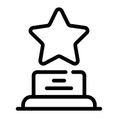 Obraz premium trophy Line Icon