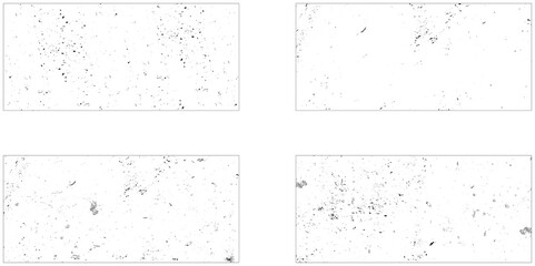 Grunge textures set. Distressed Effect. Grunge Background. Monochrome particles abstract texture. Background of cracks, scuffs, chips, stains, ink spots, lines. Dark design