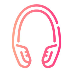 neck fan Line Gradient Icon