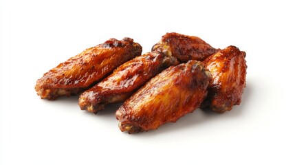 Delicious Chicken Wings on a White Background