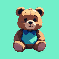 teddy bear cartoon vector illustration