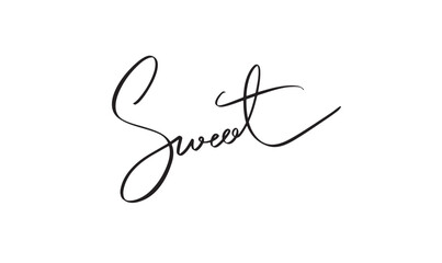 sweet text font word quote sign calligraphy illustration vector design graphic decoration ornmanet cute poster food smile happy enjpy happy valentine 14 fourteen day february delicious brush print 