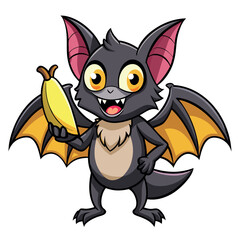 halloween cat with bat