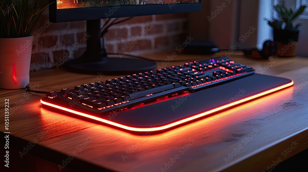 Aufkleber dynamic rgb gaming keyboard mat with wireless charging capabilities is shown for tech enthusiasts.il