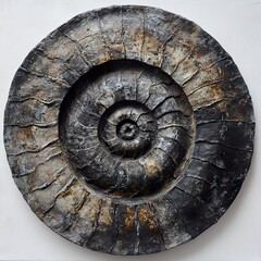 Ammonite Fossil Sculpture: A Spiral of Time