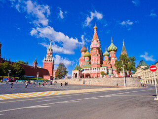 St. Basil cathedral on Red Square in Moscow, Russia.