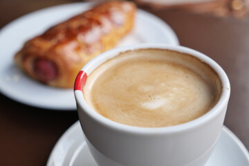 Indulge in the delightful combination of coffee and pastries, a truly wonderful breakfast treat