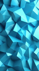 Obraz premium Textured blue geometric background with sharp angles and facets, creating dynamic and modern visual effect. Perfect for digital design and abstract art