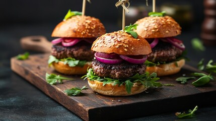 Vibrant Sliders in Rustic Setting