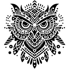 Owl batik silhouette