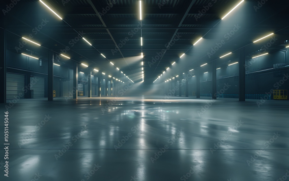 Aufkleber High-Tech Industrial Hub with Autonomous Robots Managing Logistics and Resource Distribution