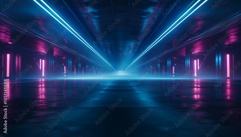 Poster Ultra-Modern Manufacturing Hub with AI-Driven Machines Managing Production Seamlessly