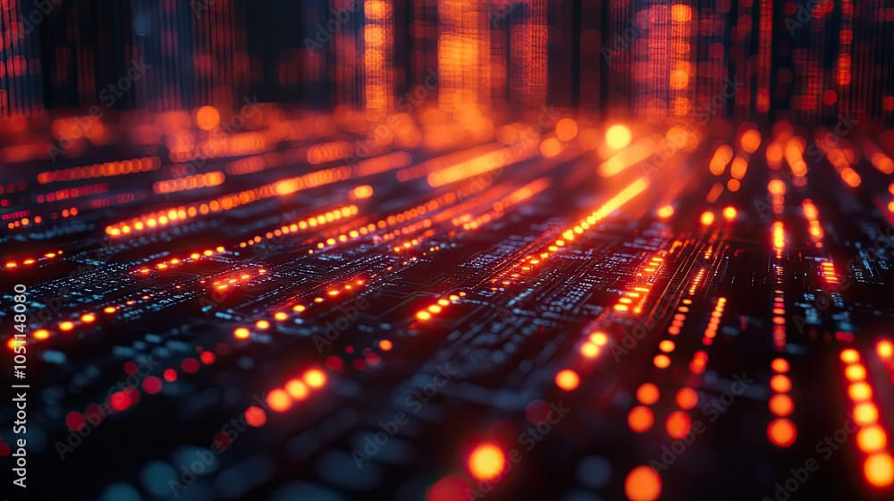 Poster glowing digital background with dat lines, representing business technology.image