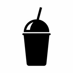 Soft drink cup vector simple icon. Element for movie, cinema concept. Icon for web design.