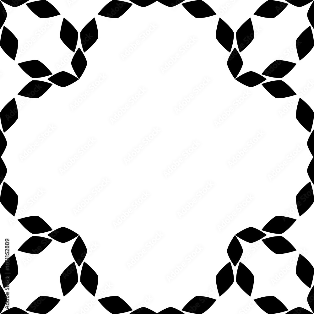 Poster illustration abstract circle of negative space for copy placement is going around. objects like door