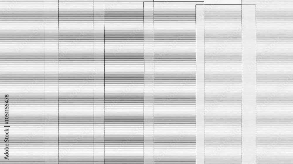 Poster lines and rectangle shapes animation with flickering, glitches and distortion effects