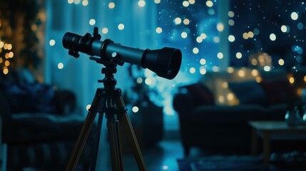 Enthusiast's Stargazing Telescope: A Passion for Astronomy Displayed