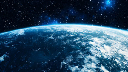 Obraz premium Earth From Space, planet, stars, galaxy, universe, cosmos