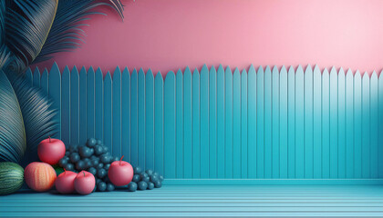 background with fruits and berries