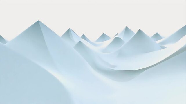 abstract animation features smooth white peaky surface that undulates gracefully motion blur shallow depth field engaging 3D scifi render concept ultra HD peak needle three