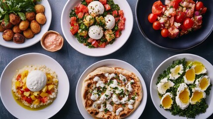 Creative Eastern Salads with Natural Lighting