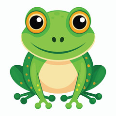 vector frog on white background
