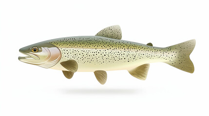 Fototapeta premium Rainbow Trout Illustration, fish, freshwater fish, salmon, salmonidae, drawing