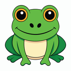 vector frog on white background